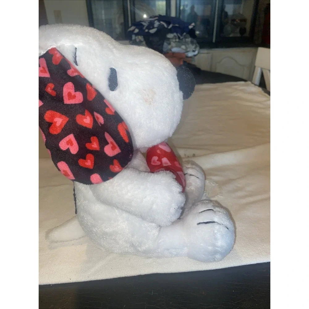 Sitting Snoopy with Heart Plush And‎ Heart Print Ears 12 Inch  Valentine
